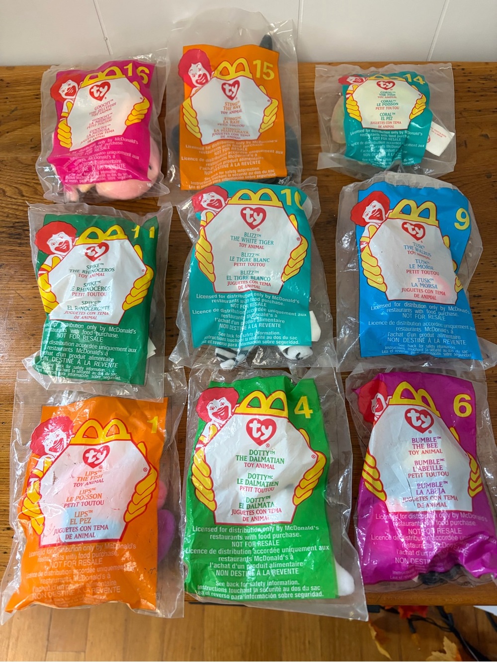 9McDonald's Ty 2000 beanie babies Set 6 sealed 3 open like new